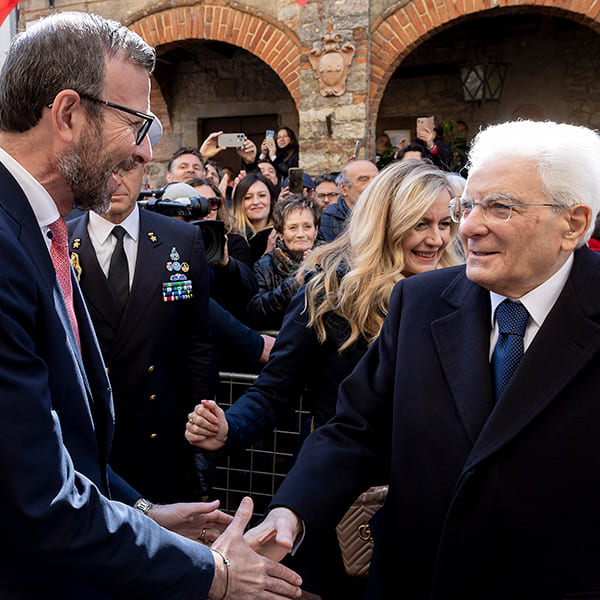 Antonio Mazzeo col Presidente Mattarella